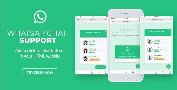 WhatsApp Chat Support – jQuery Plugin